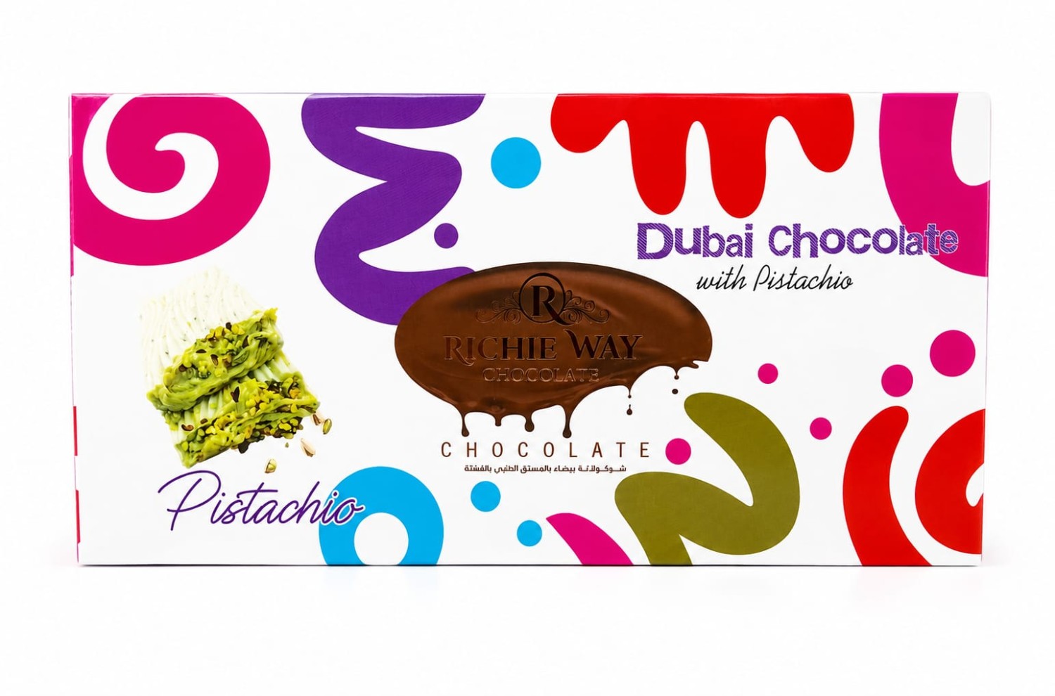 شيكولاته دبي ابيض فستق 150 جم ريتش واي